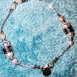 Sterling Silver & Pearl beaded bracelet